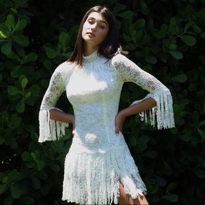 ALEXIS white lace dress